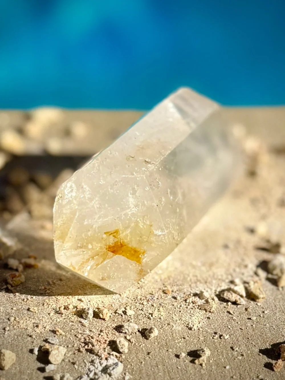 Double Terminated Madagascar Clear Quartz Palm Crystal/Double Pointed Wand